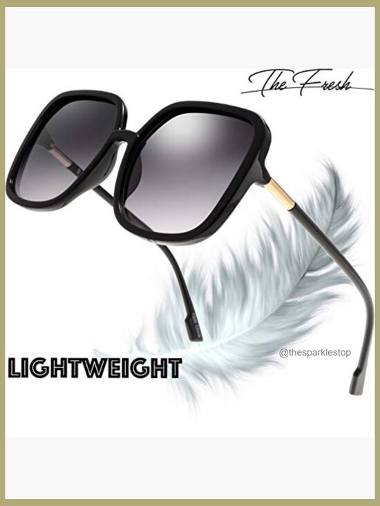 Oversized Square Cat Eye Hybrid Butterfly Fashion Sunglasses with UV400 main image 4